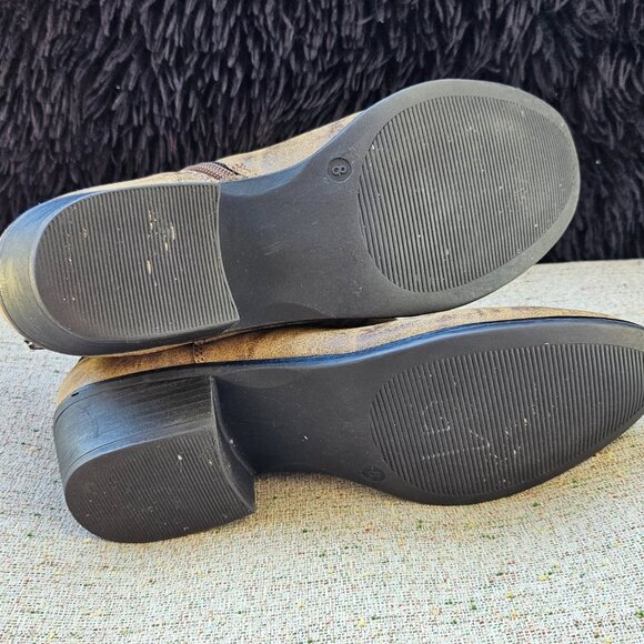 Xappeal Women's Booties Boots Brown Chunky Heeled Rugged Shooties 8 - Picture 13 of 16